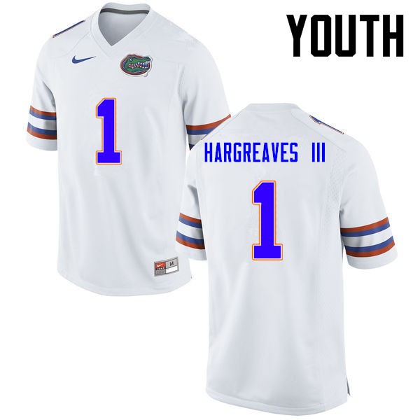 Florida Gators Youth #1 Vernon Hargreaves III College Football Jersey White